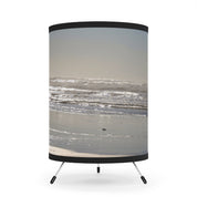 Serene Beach Waves Captured on Stylish Drum Lamp