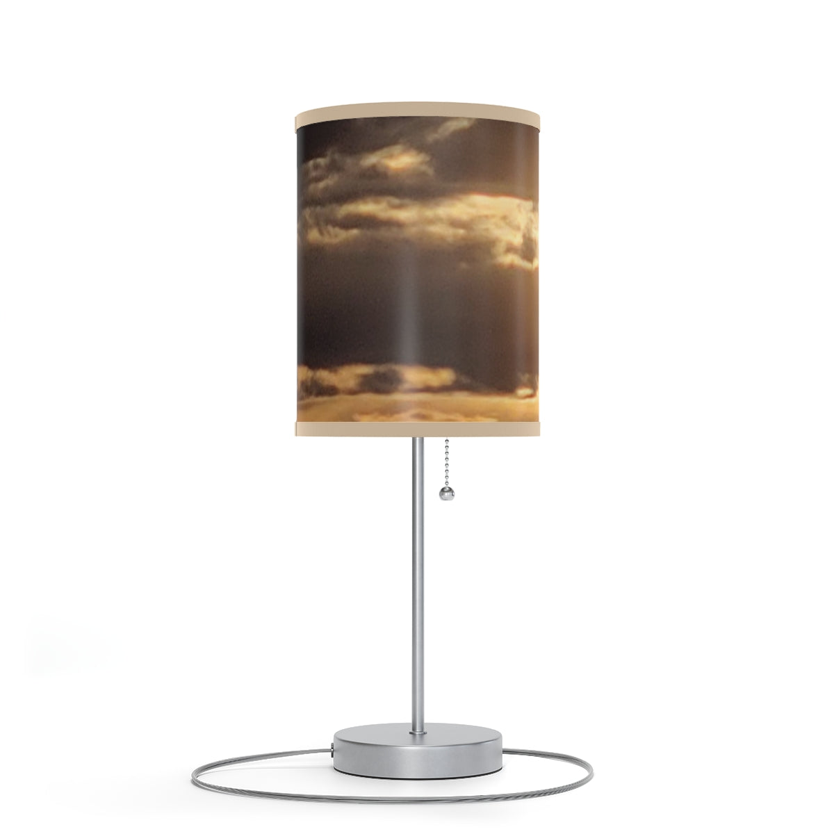 Elegant Table Lamp with Artistic Cloud Design Lampshade