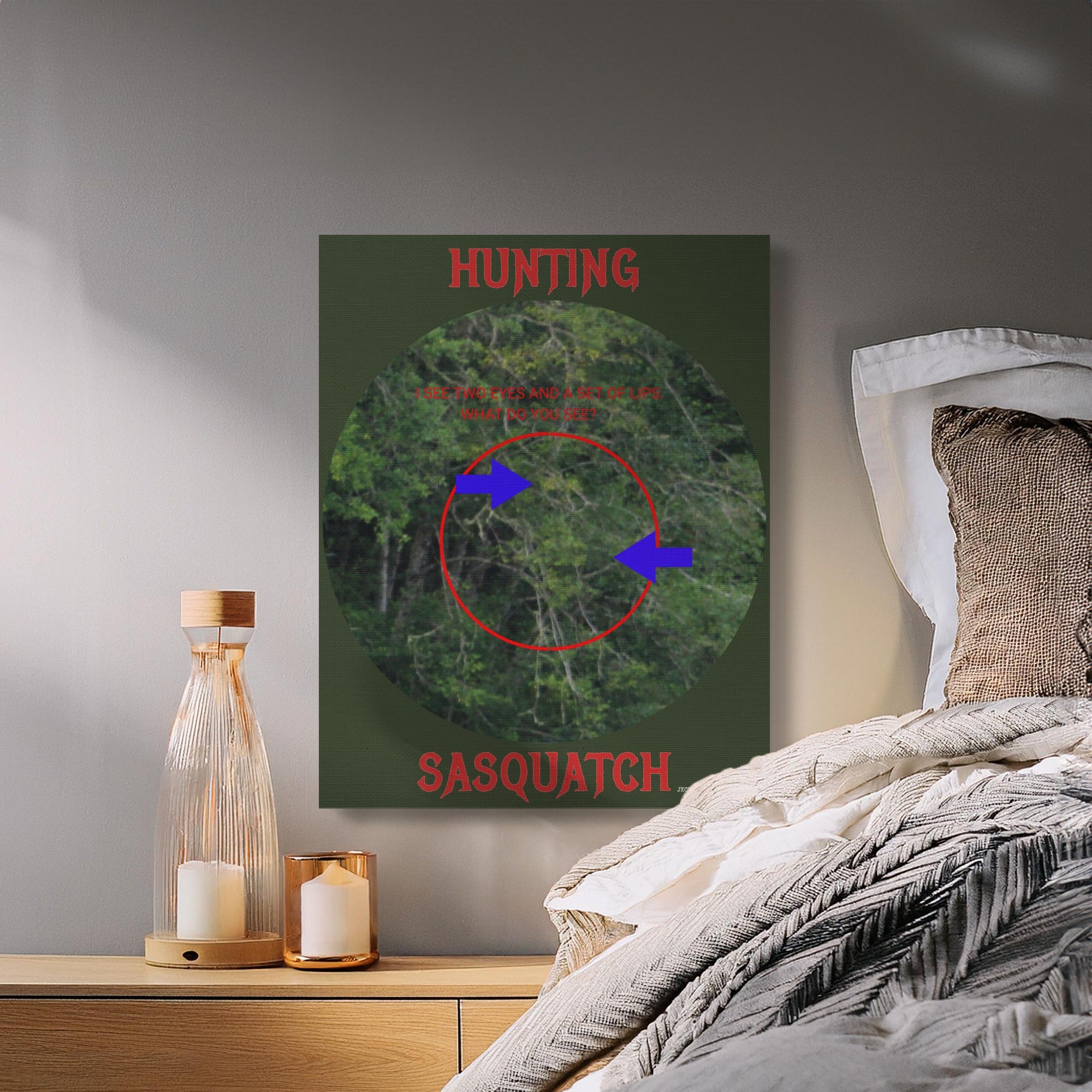 Hunting Sasquatch Wall Art Print Canvas Decor product type