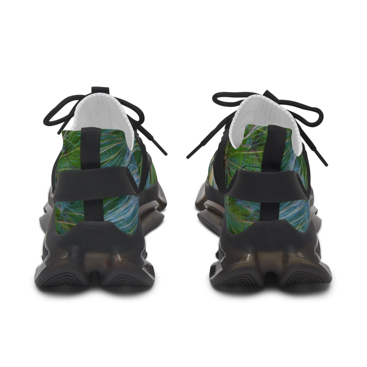 Green Swirl Pattern Athletic Footwear Sneakers