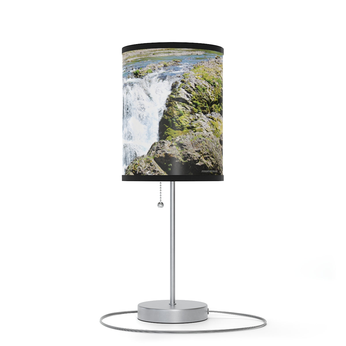 Unique Lamp with Nature Waterfall Print Design Lamp