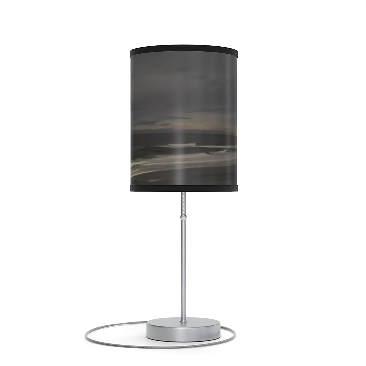 Elegant Desk Lamp with Serene Natural Coastal Scene