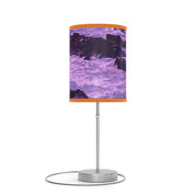 Purple Waves Print Art Designer Table Lamp