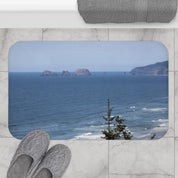Scenic Coastal View Bath Mat for Bathroom Decor