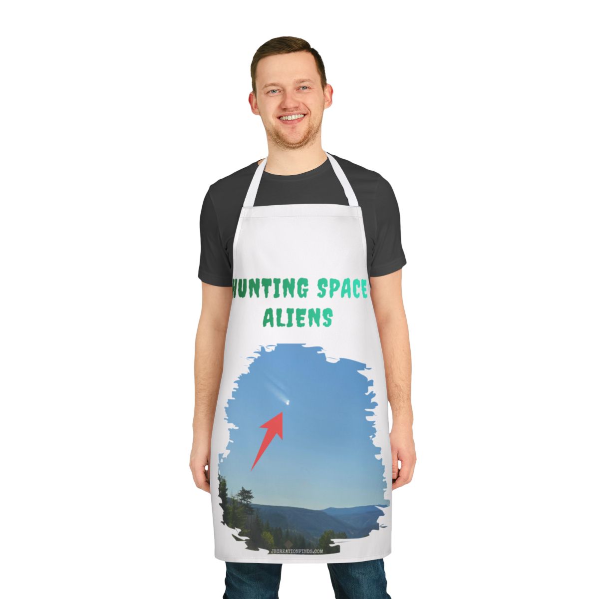 Hunting Space Aliens Design Apron Fun Gift for Ufologists