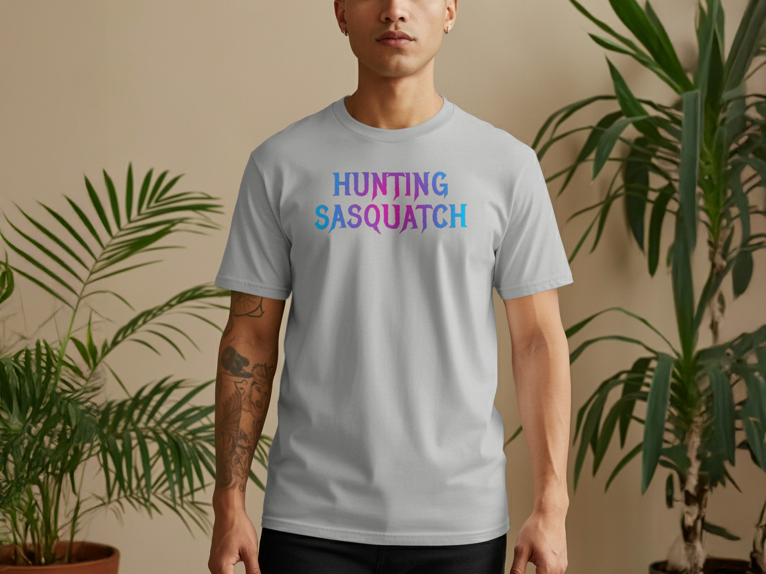 Hunting Sasquatch Graphic Print T-shirt