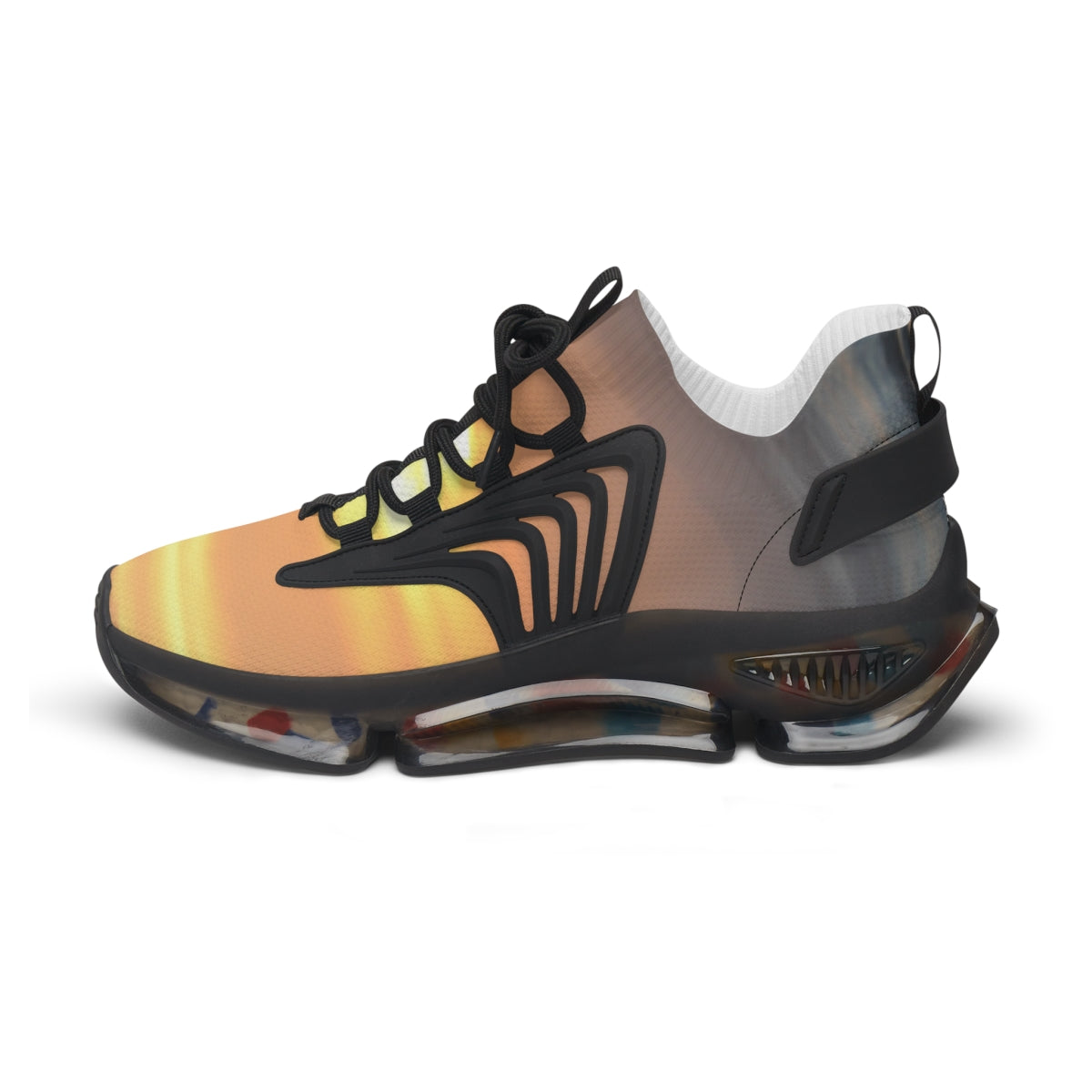 Stylish Orange Black Gradient Athletic Footwear