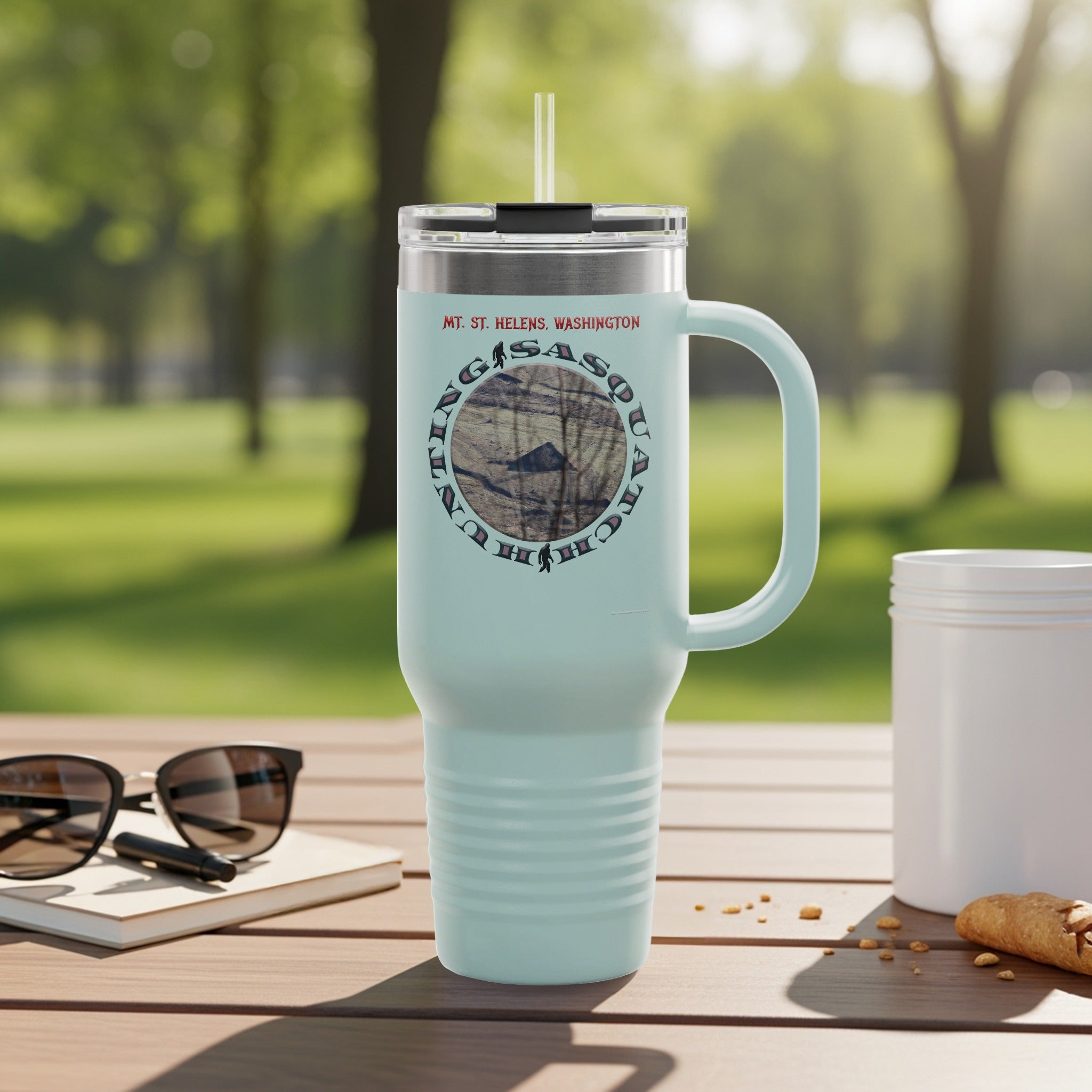 Exploring Mt. St. Helens Washington Travel Mug product type
