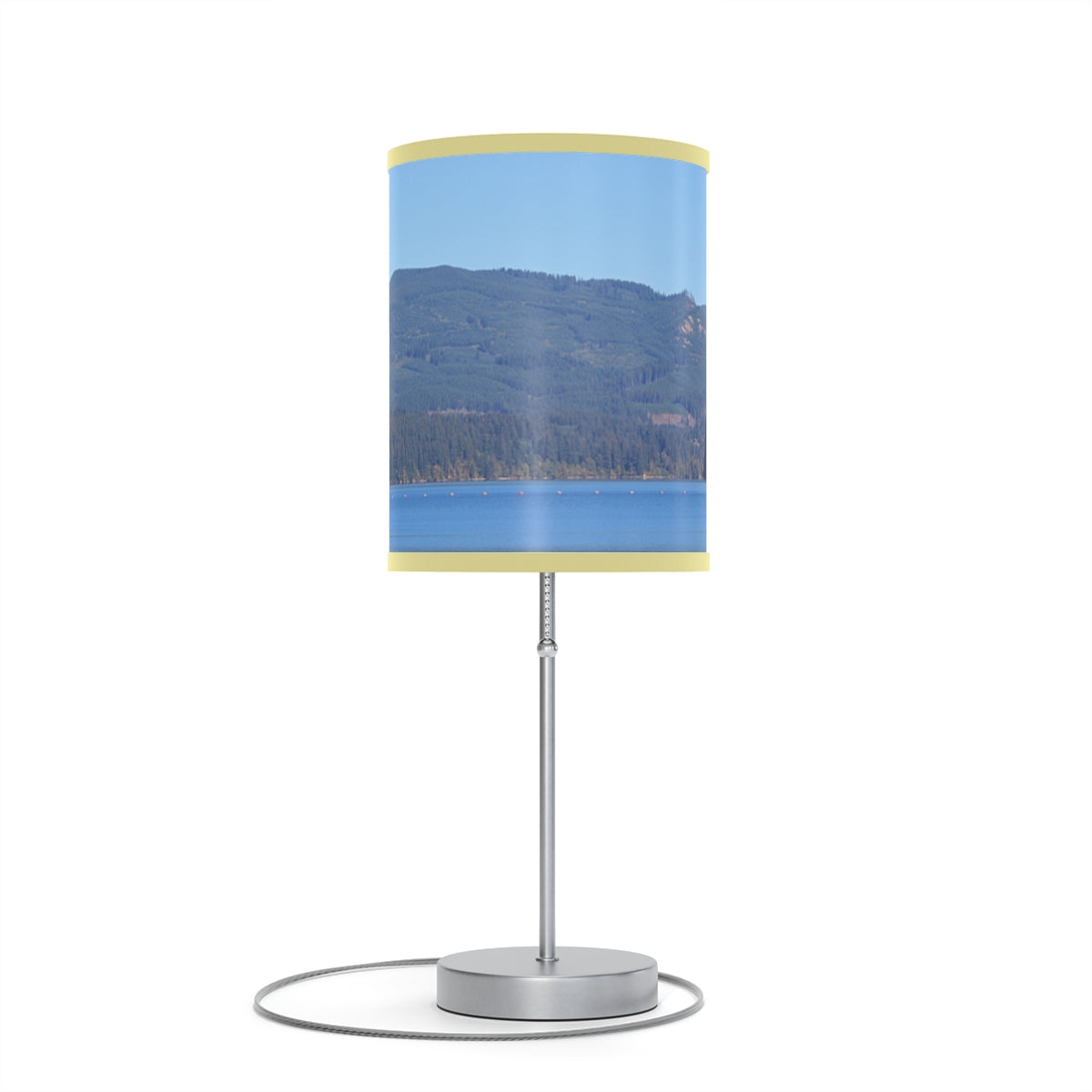 Serene Mountain Lake View Decorative Lamp Product