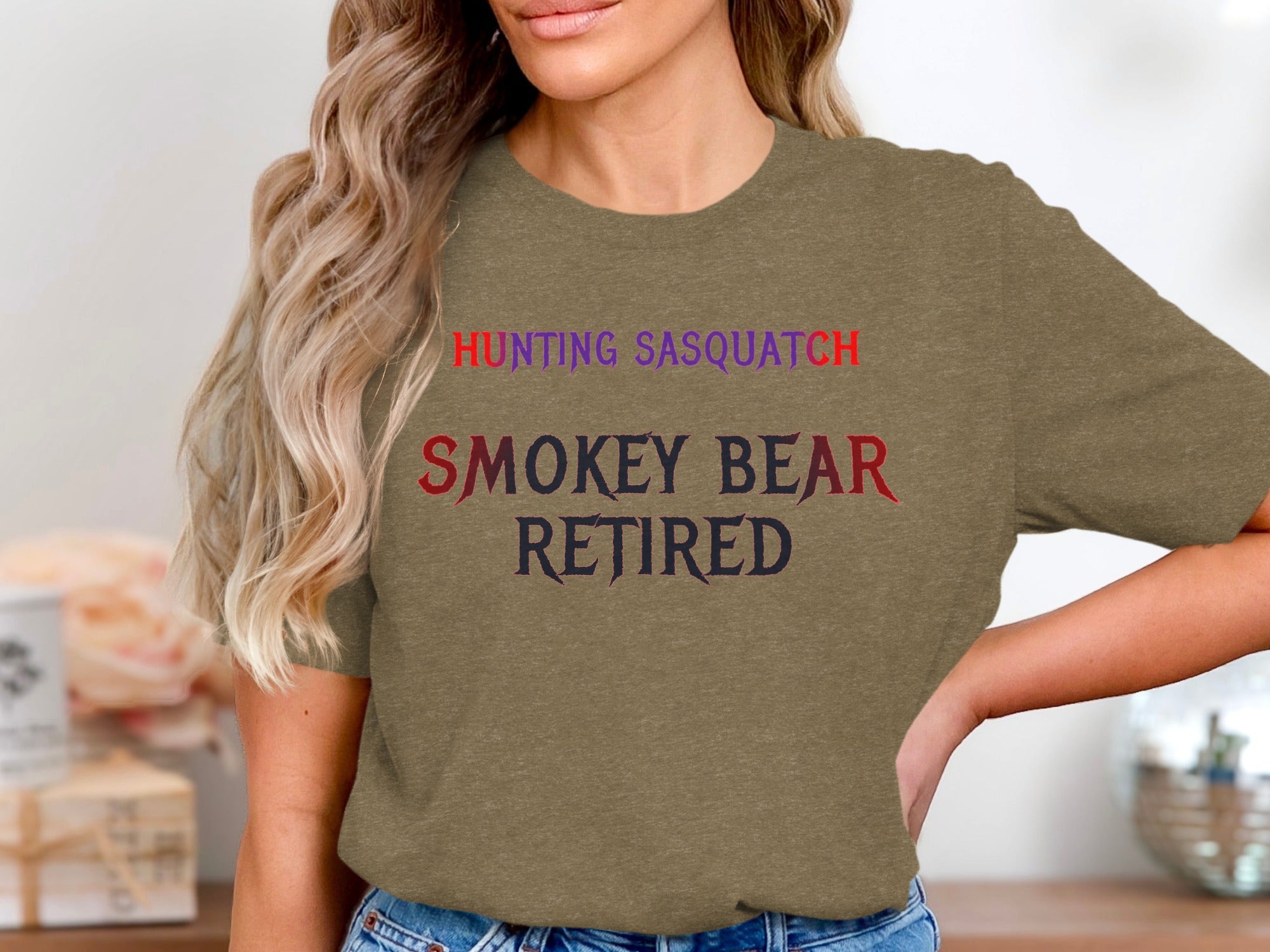 Hunting Sasquatch Smokey Bear Retired Shirt product