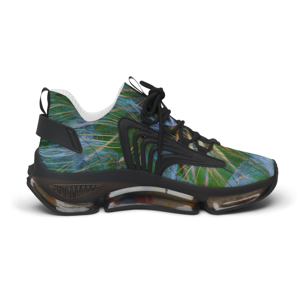 Colorful Sneakers Featuring Artistic Leaf Design