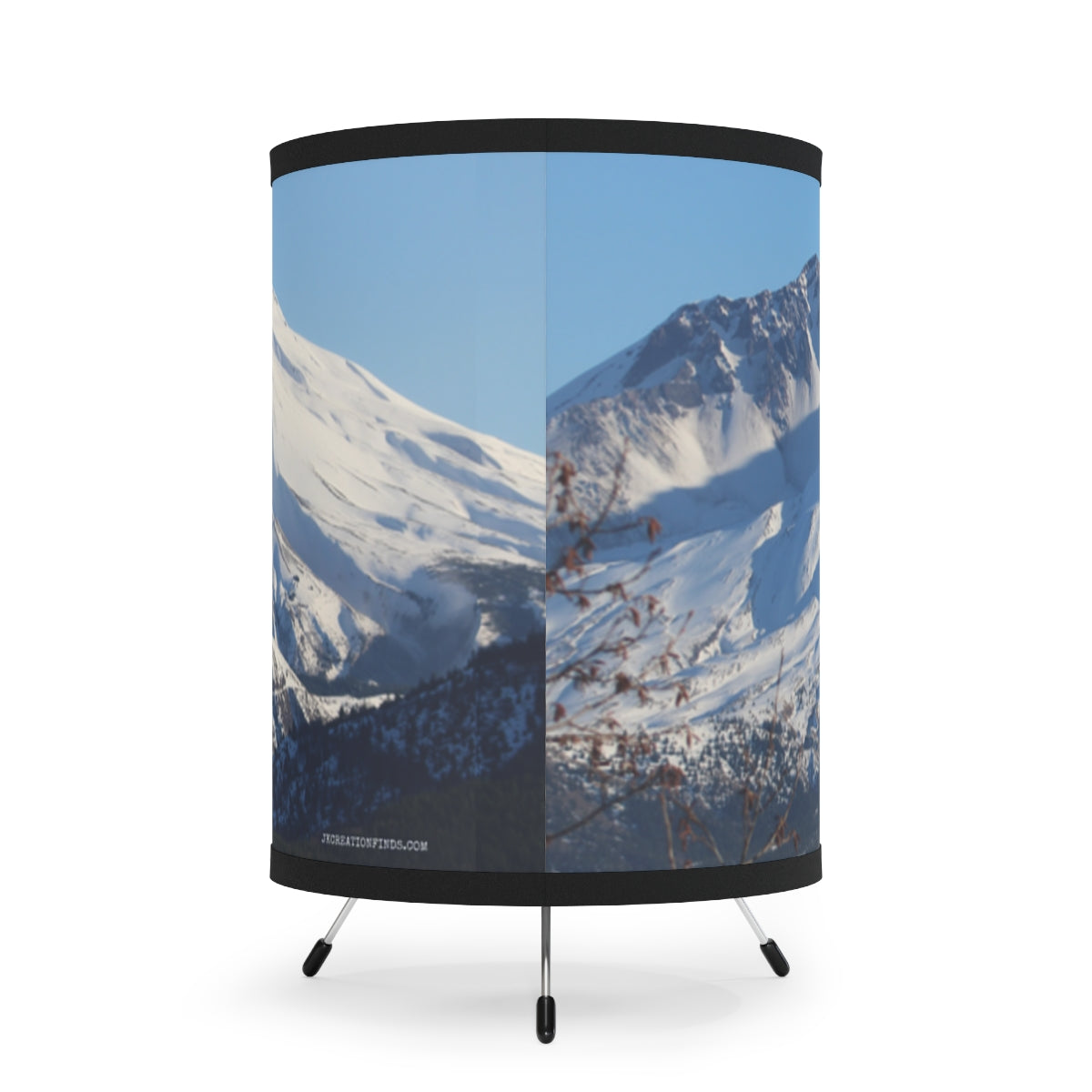 Stunning Snow-Capped Mountain Landscape Drum Shade
