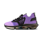 Vibrant Purple Athletic Sneakers with Unique Soles Design