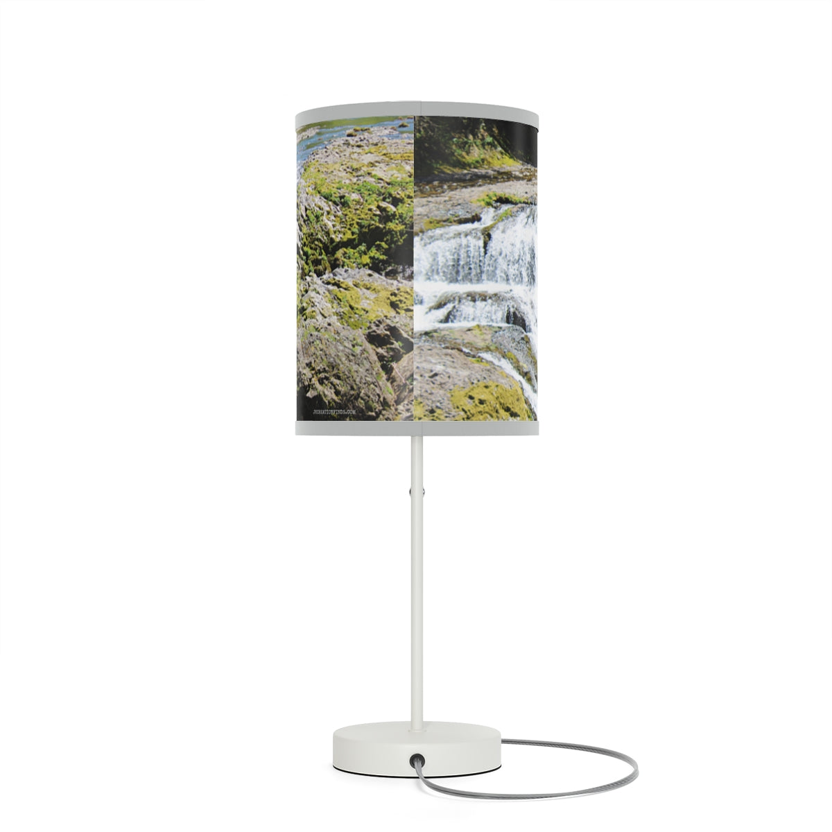 Tranquil Waterfall Image Table Lamp for Home Decor