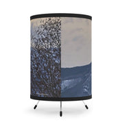 Mountain and Tree Scenic Pattern Drum Lamp Shade