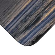 Gorgeous Ocean Wave Design in Sunset Colors Bath Mat