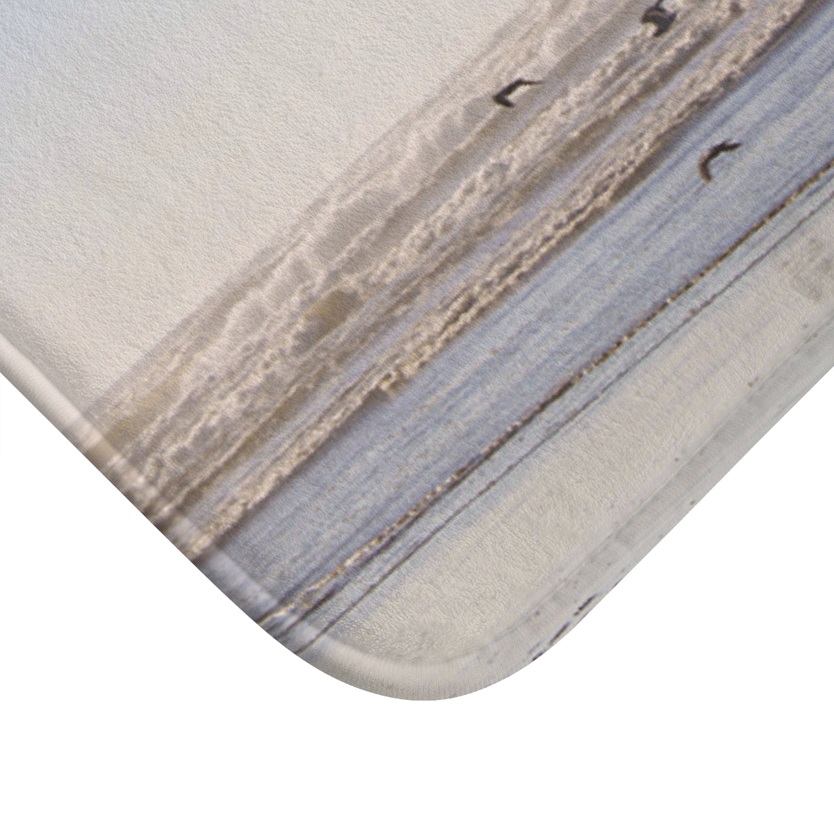 Coastal Ocean Waves Print Design Bath Mat