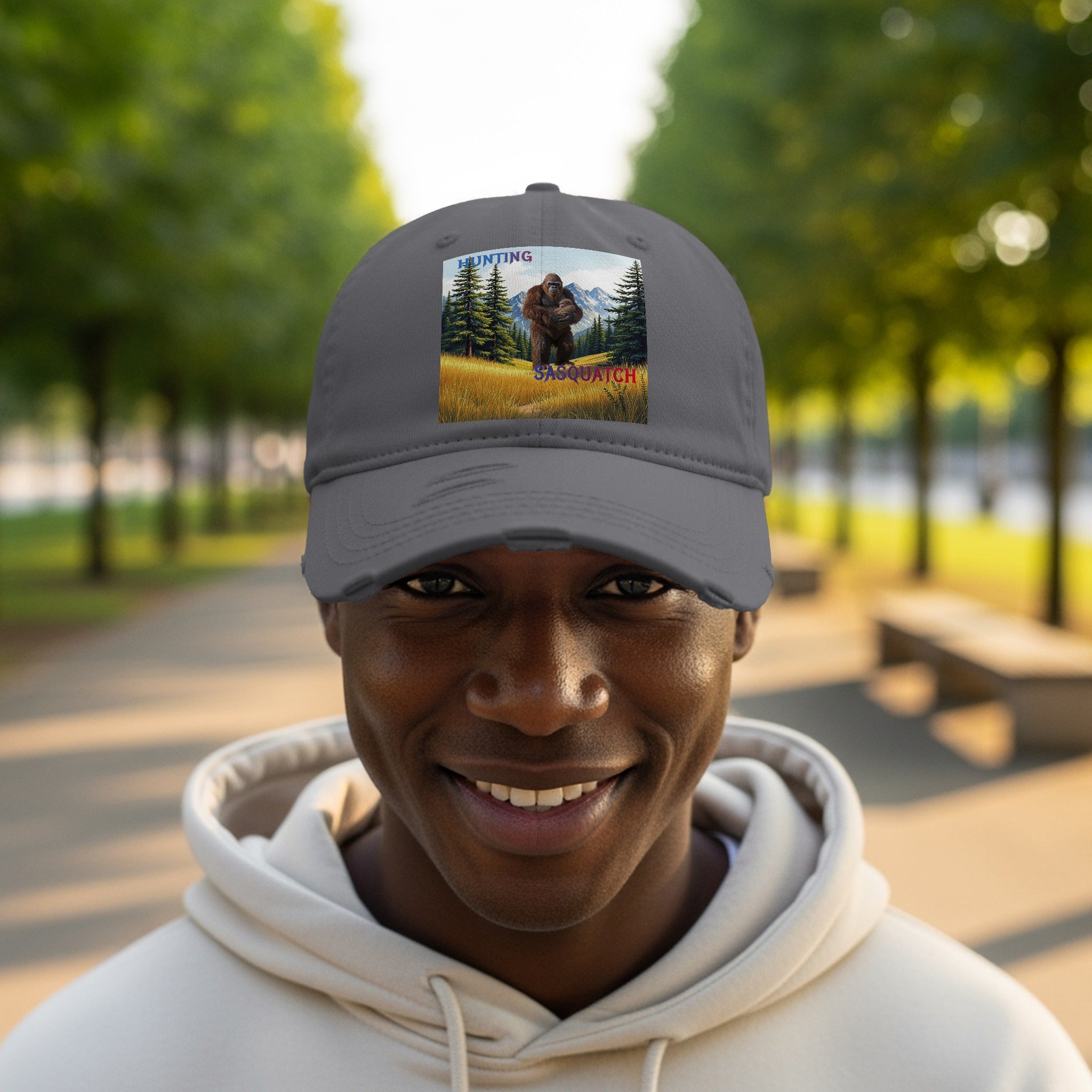 Hunting Samloucin Hat with Bear illustration product type