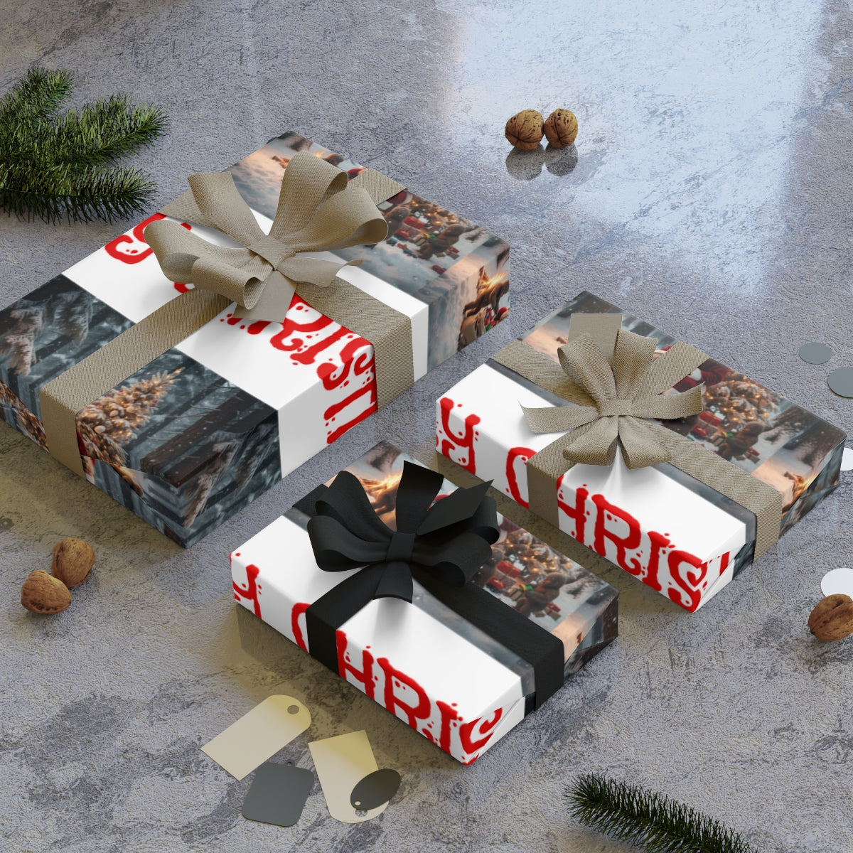 Beautifully Wrapped Christmas Gifts With Bows