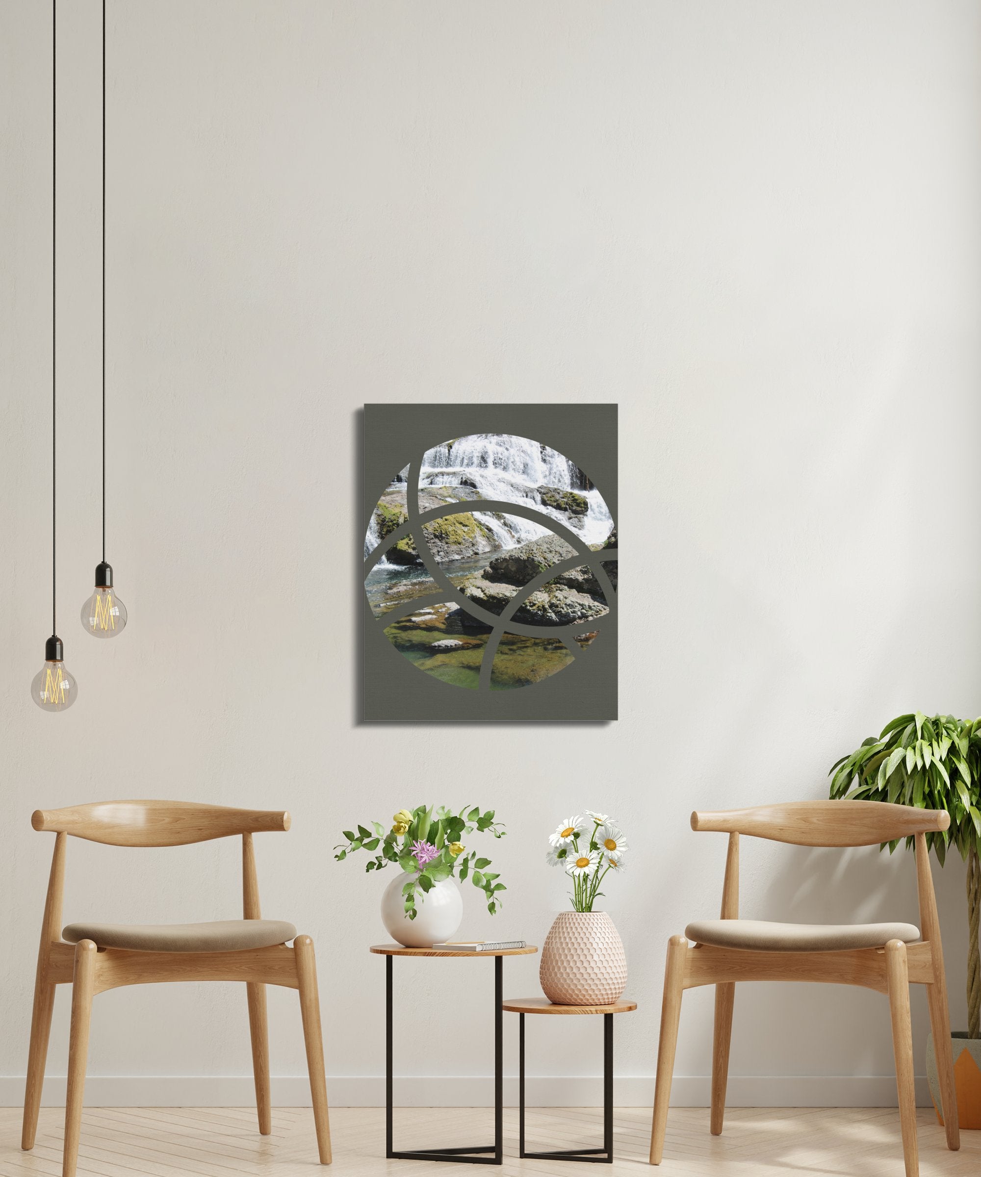 Modern Abstract Waterfall Wall Art Canvas product type