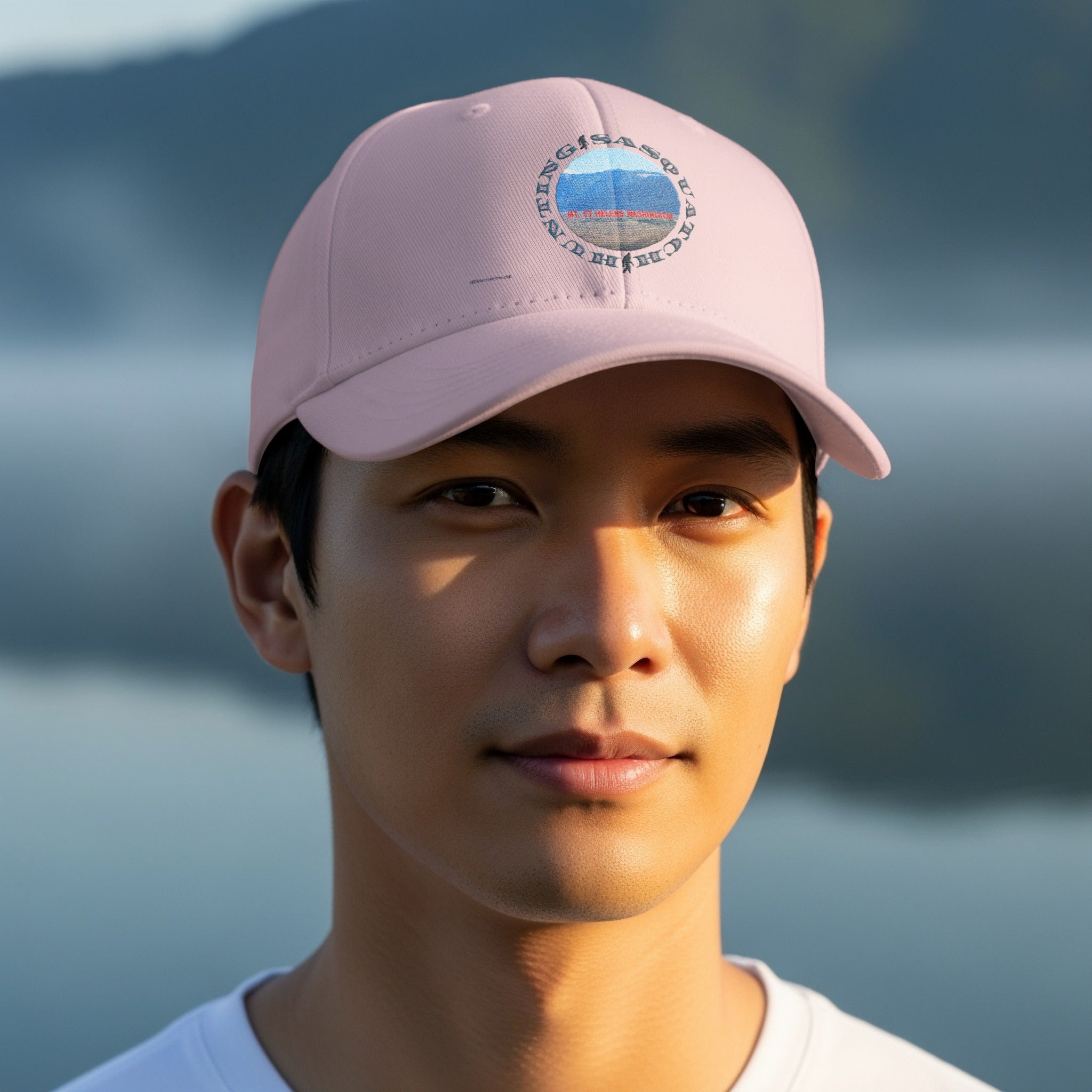 Pink Cap with Circular Logo Design Hat Product