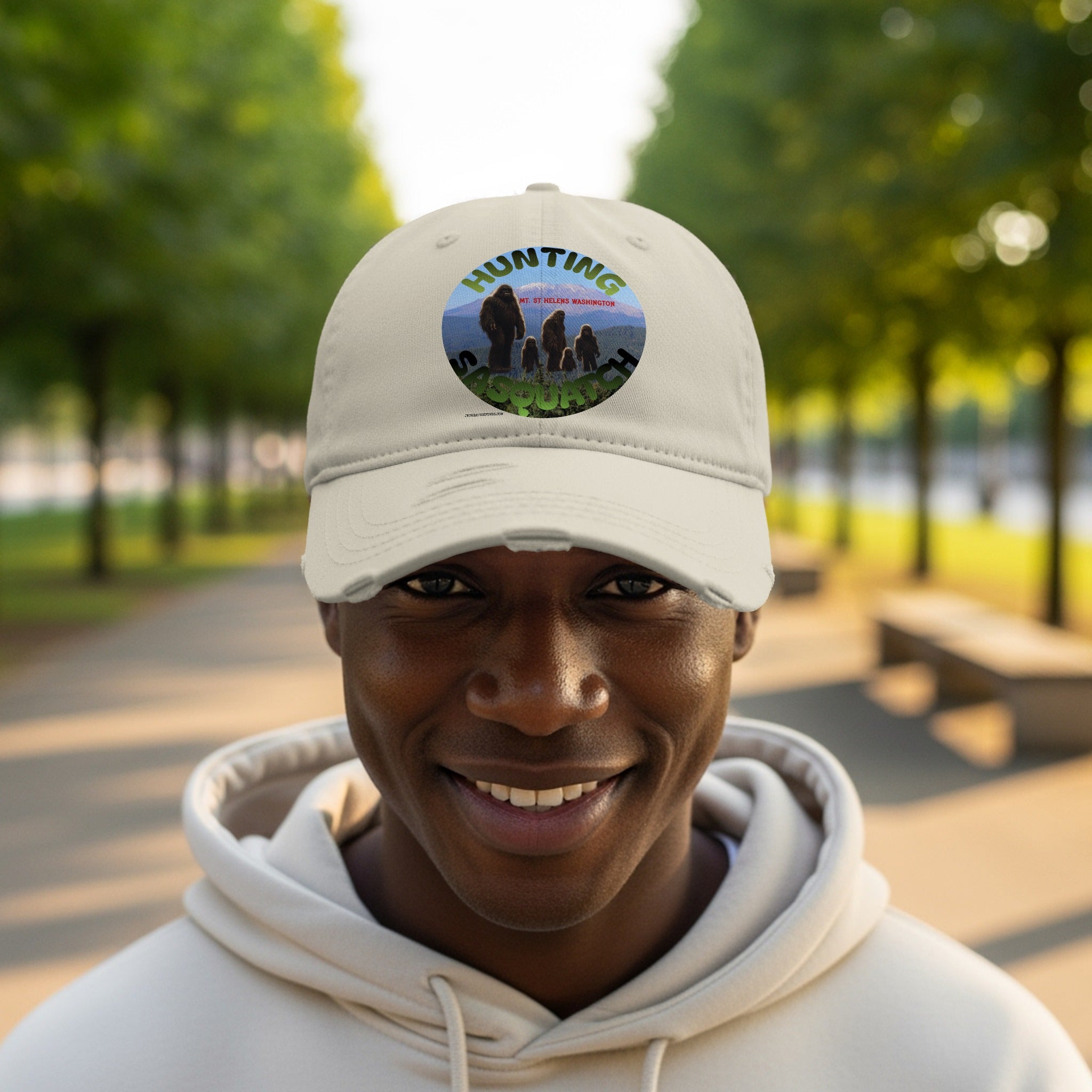 Hunting Sasquatch Adjustable Embroidered Cap product