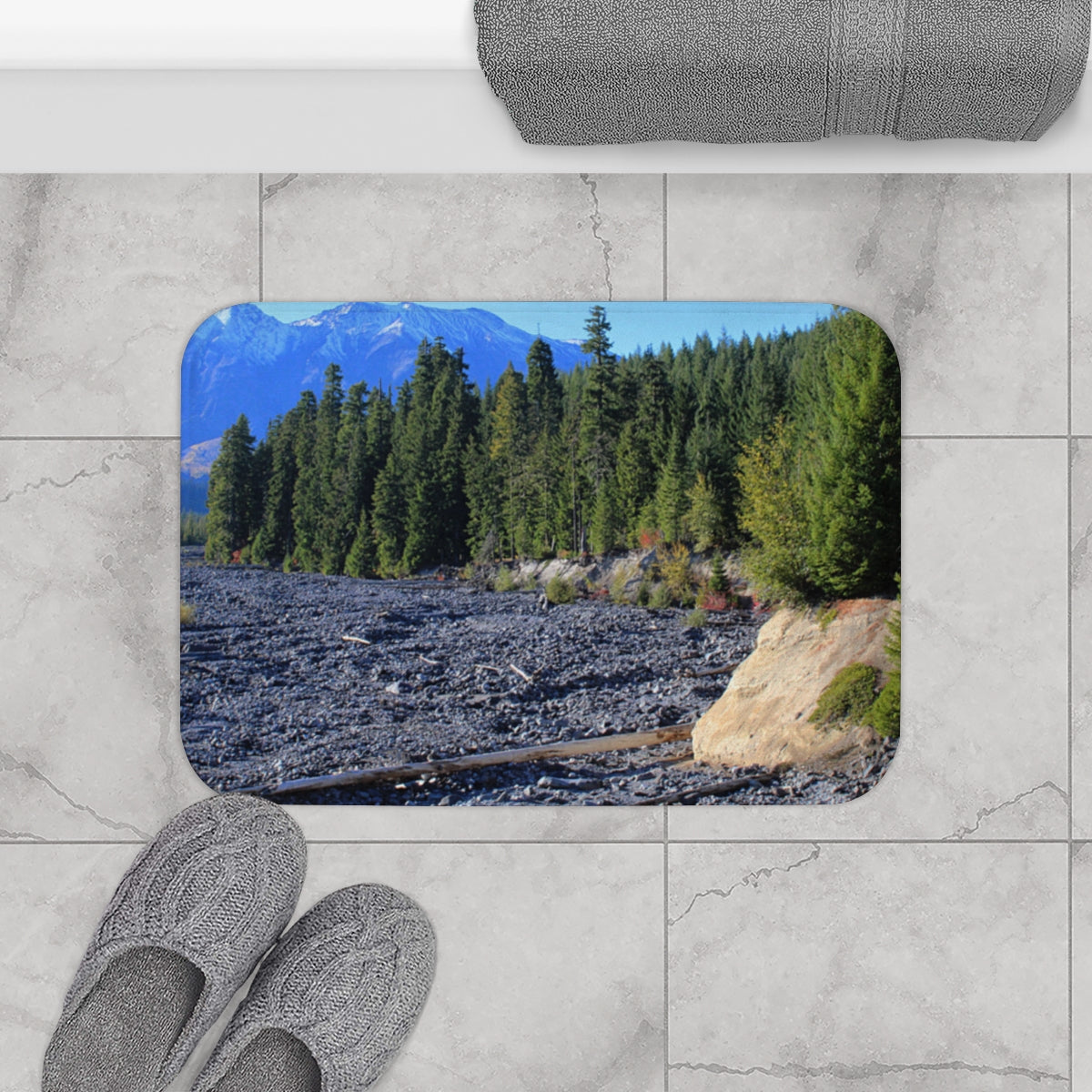 Scenic Forest River View Bath Mat for Your Home Decor
