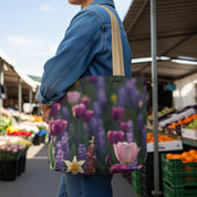 Floral Market Scene Tote Bag Product