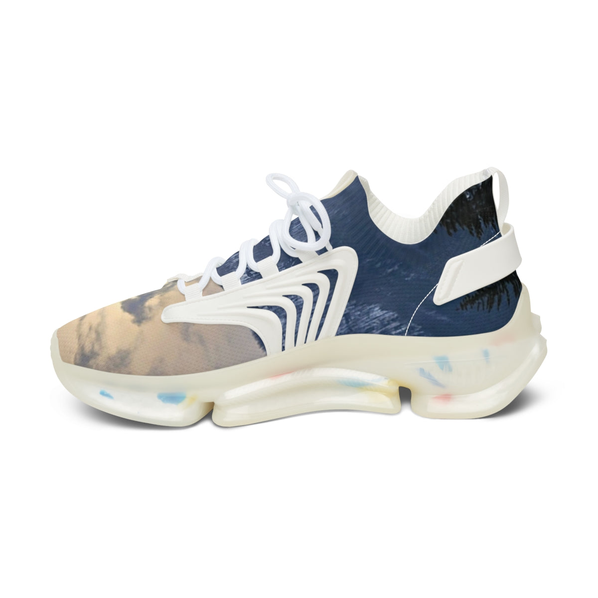 Stylish High Top Sneaker with Unique Artistic Design