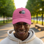 Stylish Soft Pink Cap with Artistic Print product type