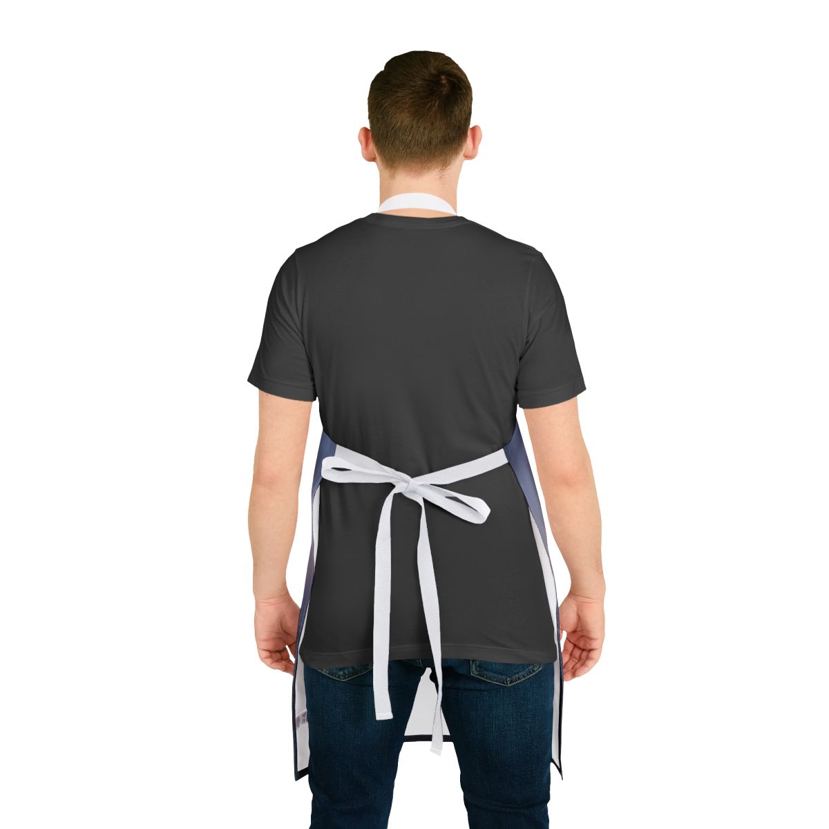 Adjustable Length Back Tie Cooking Apron for Kitchen Use