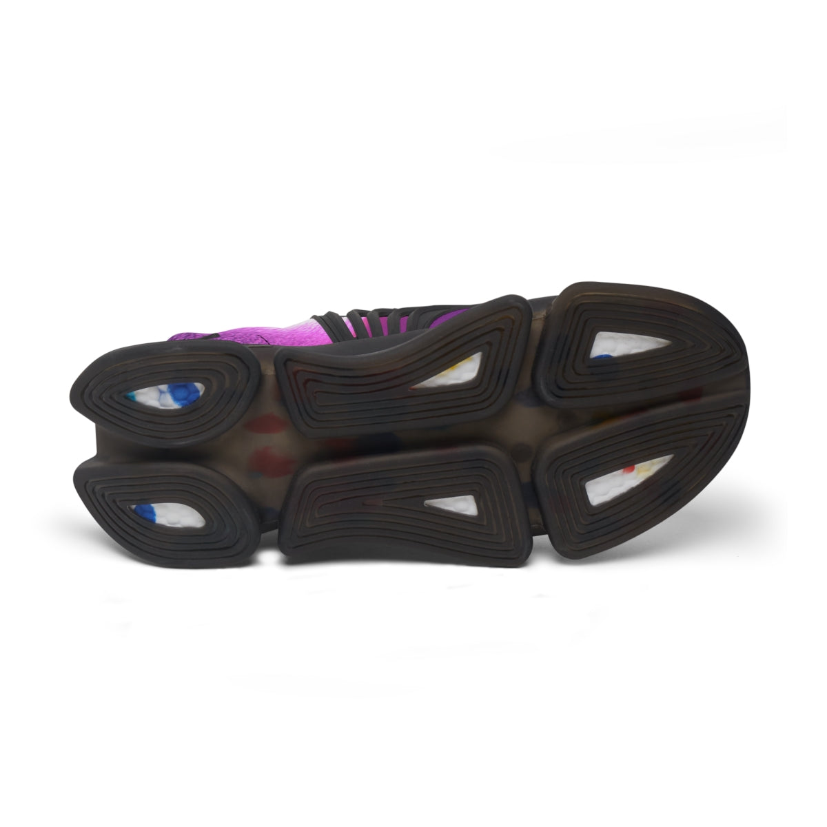 Vibrant Athletic Sneakers with Unique Sole Design