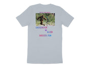 Sasquatch vs Alien Soccer Fun Graphic Tee