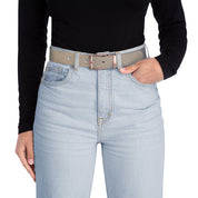 Stylish Tan Belt with Rose Gold Buckle Accessory