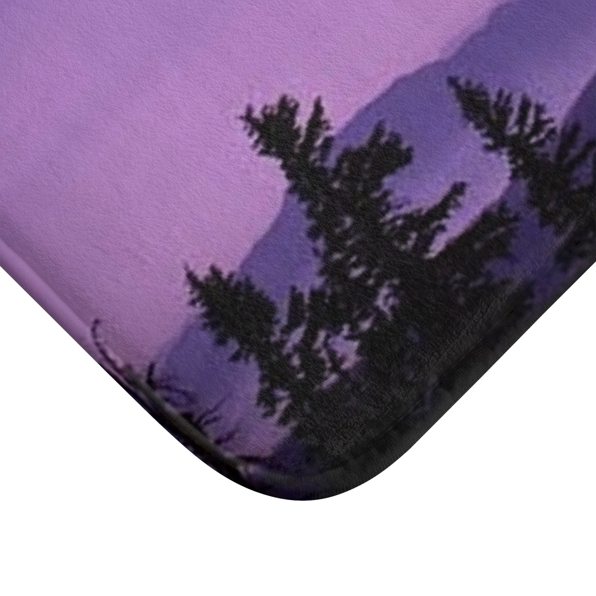 Beautiful Purple Landscape Scene Bath Mat