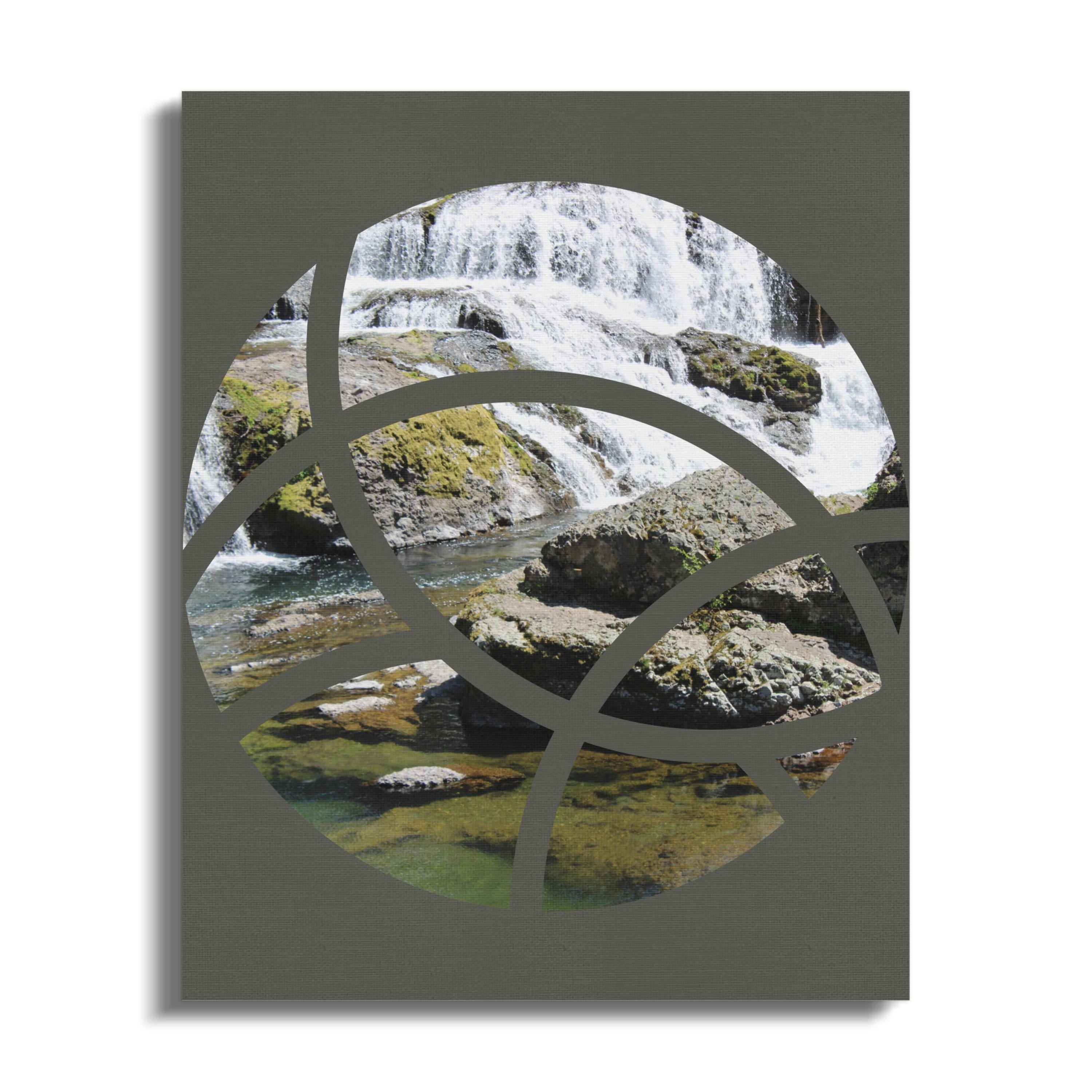 Cascading Waterfalls Over Stones Canvas Wall Art product