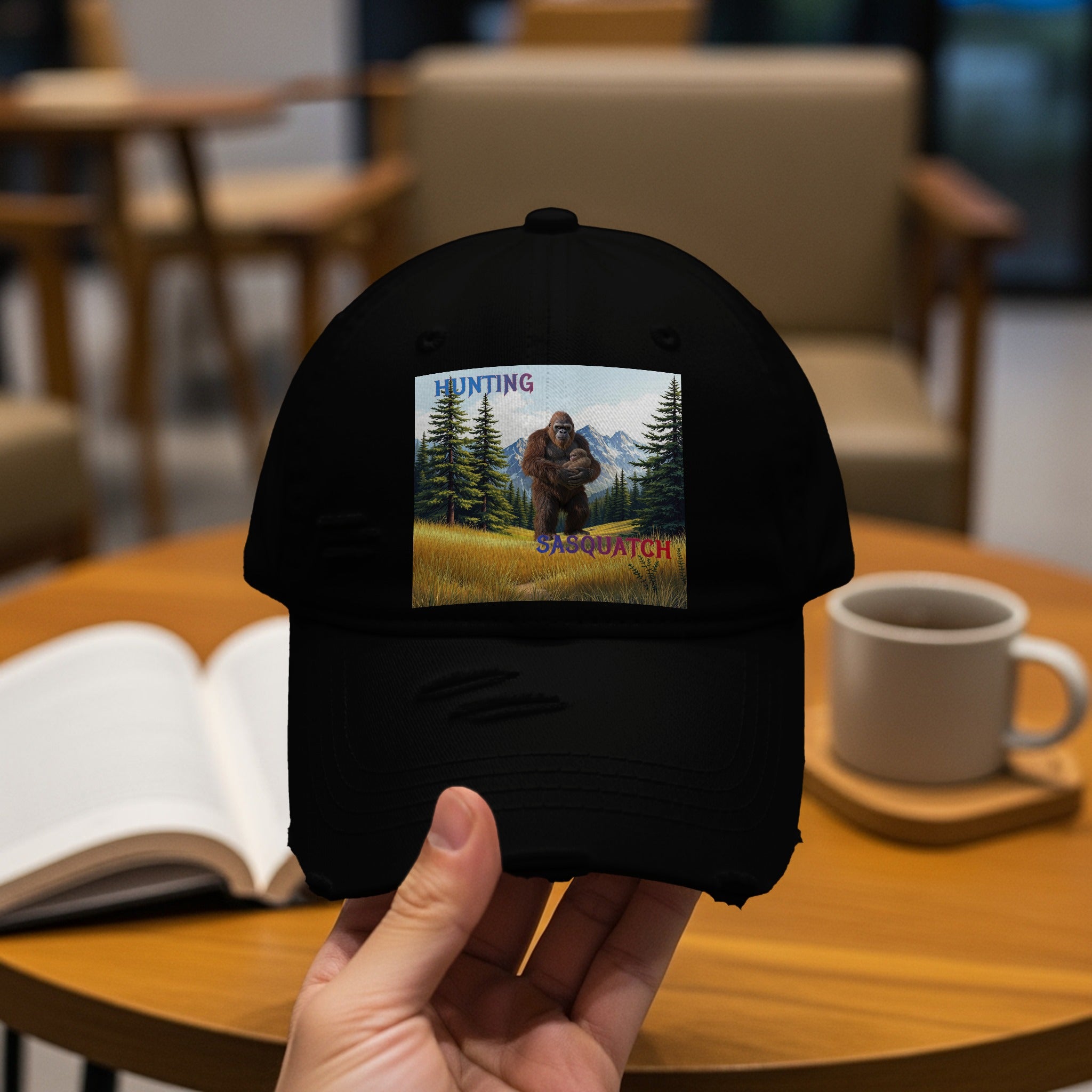 Hunting Bigfoot Custom Embroidered Dad Hat product