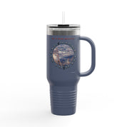 Mt St Helens Washington image on glossy dark blue product type