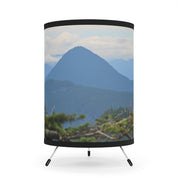 Mountain View Tripod Lamp, High Res Printed Shade, US CA Plug, Scenic Landscape Lighting, Nature Inspired Decor, Unique Home Accent