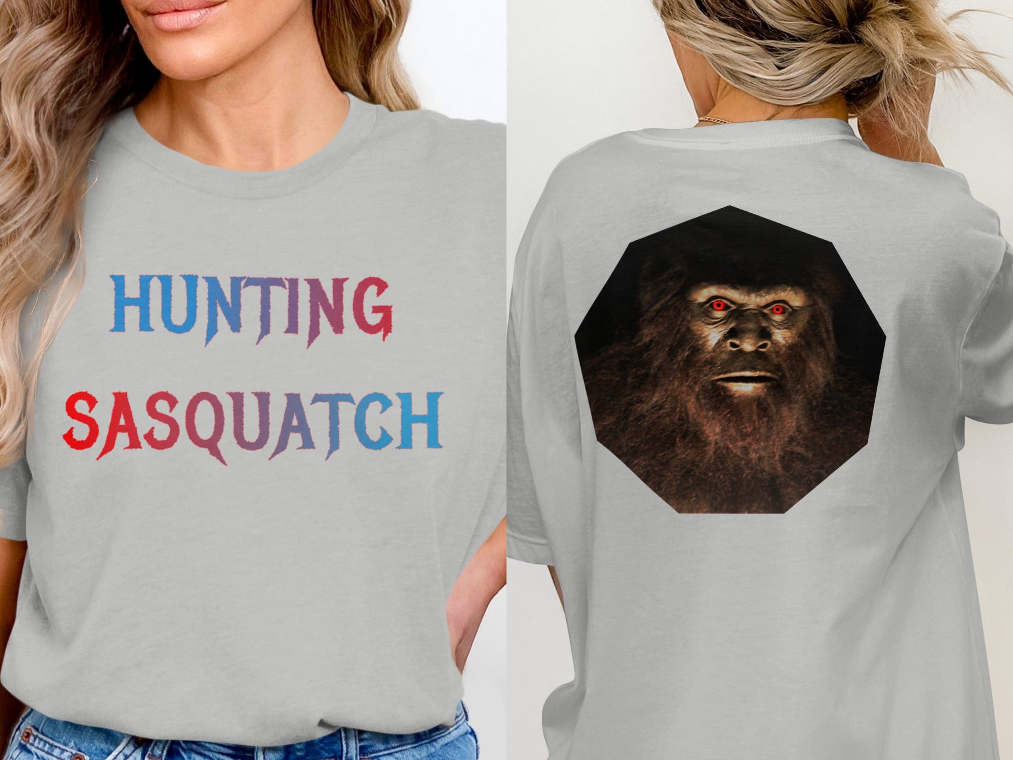 Hunting Sasquatch Design Graphic Tee Shirt product