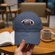 Distressed Blue Hunting Sasquatch Patch Cap product