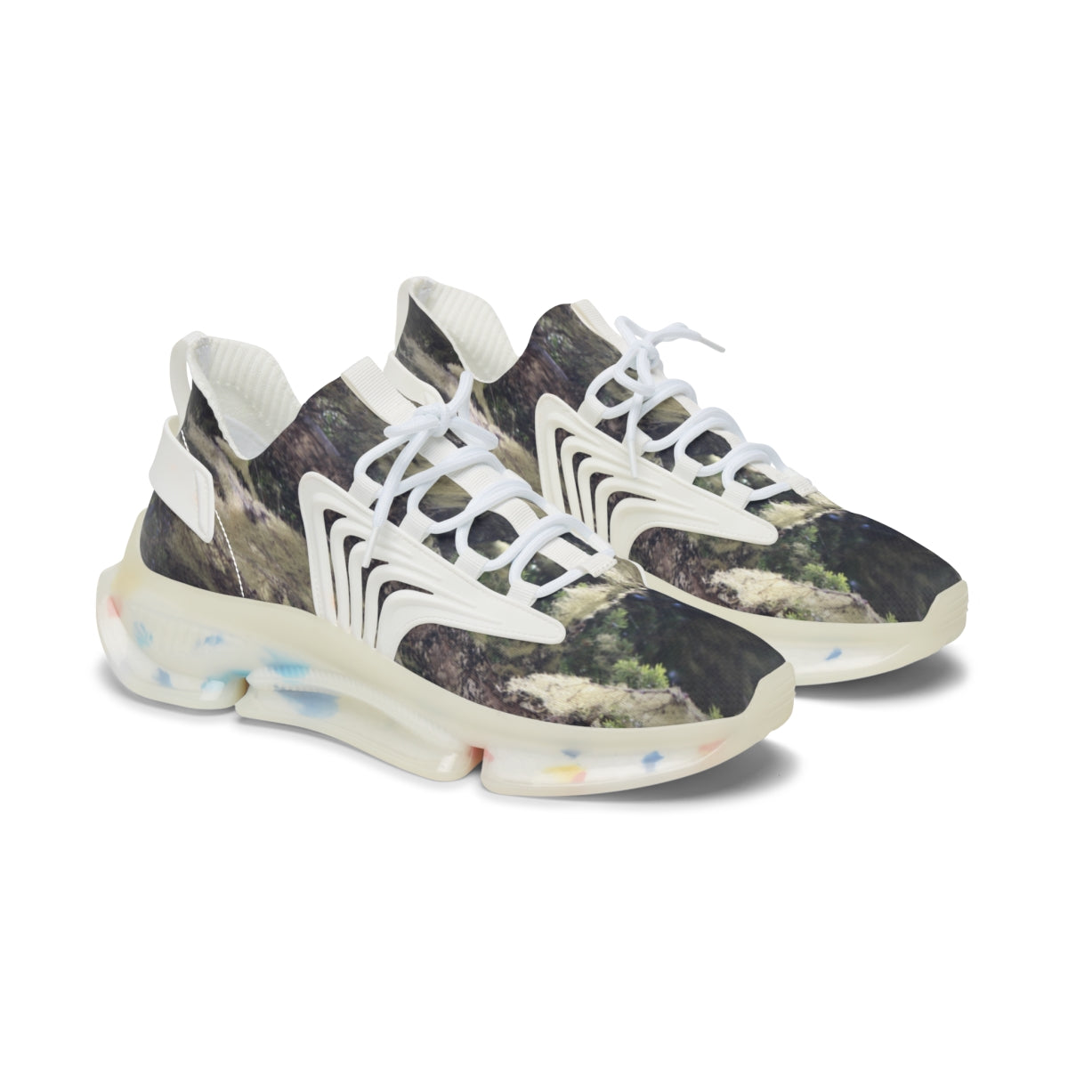 Trendy Athletic Sneakers With Unique Artistic Design