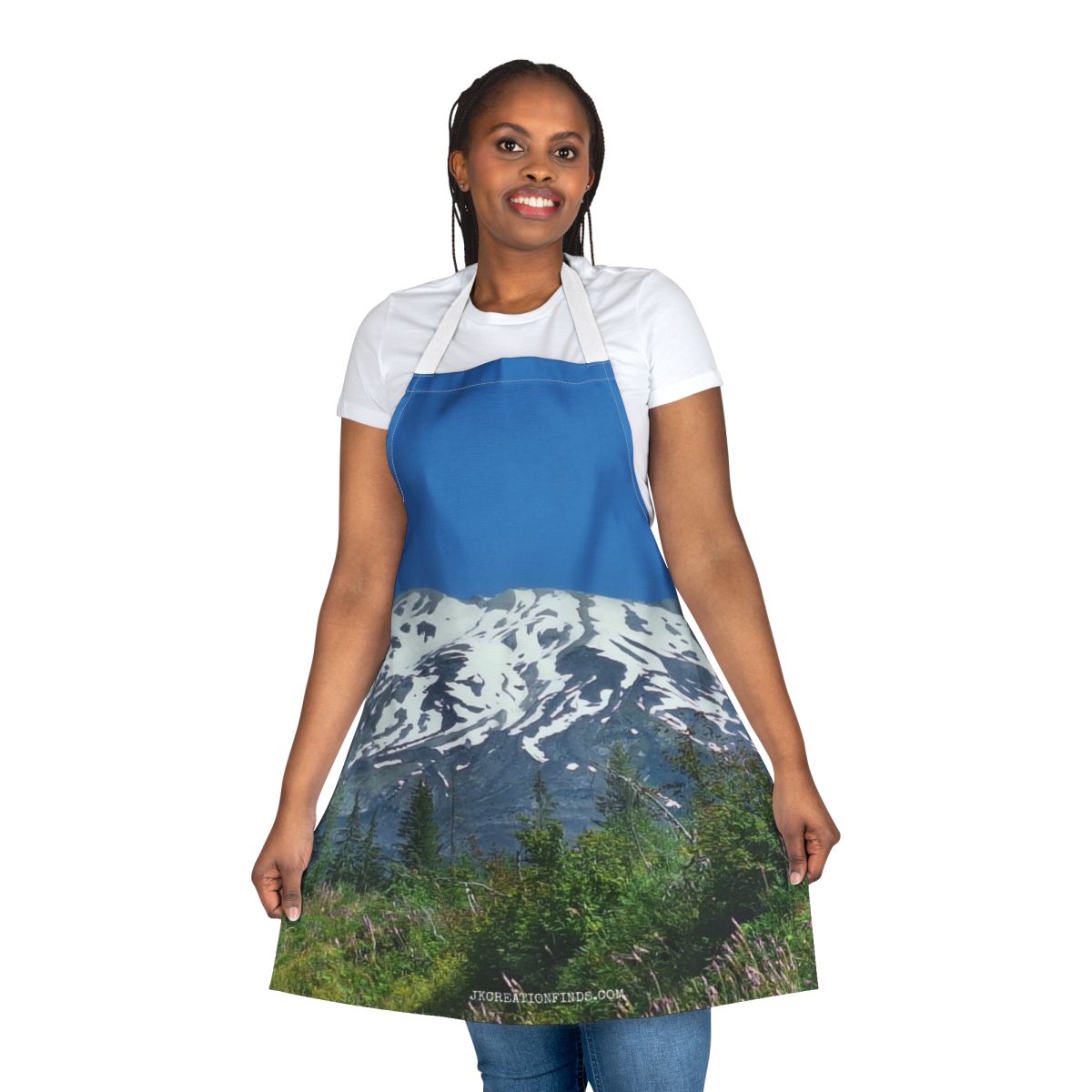 Scenic Mountain and Forest Print Apron Product