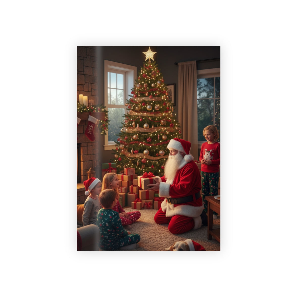 Santa Claus with Kids by Christmas Tree Alex product