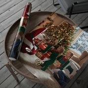 Festive Christmas Morning Wrapping Paper Rolls