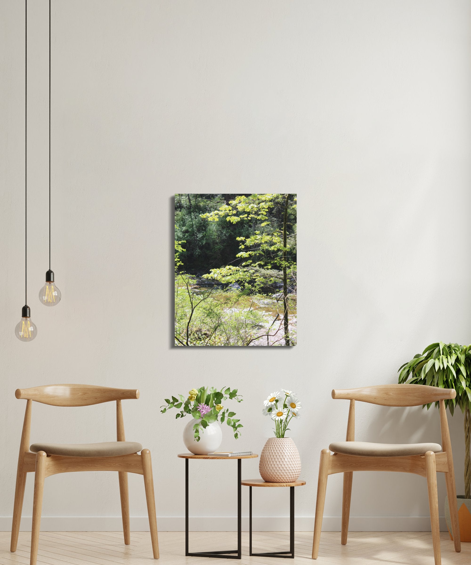 Serene Nature Canvas Art in Bright Living Room product