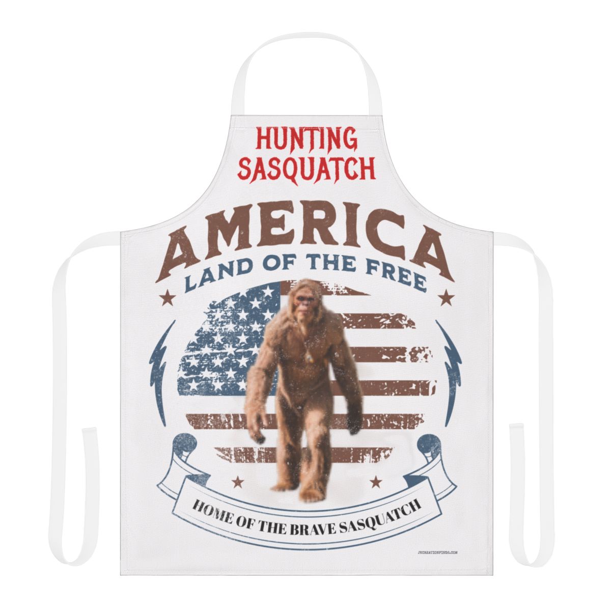 America Land of the Free Hunting Sasquatch Apron
