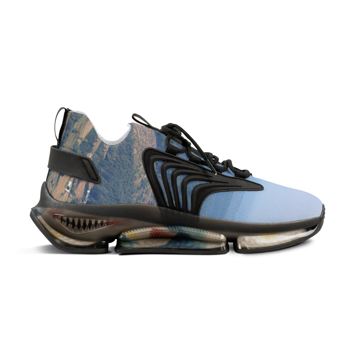 Unique Designer Sneakers with Vibrant Artistic Print