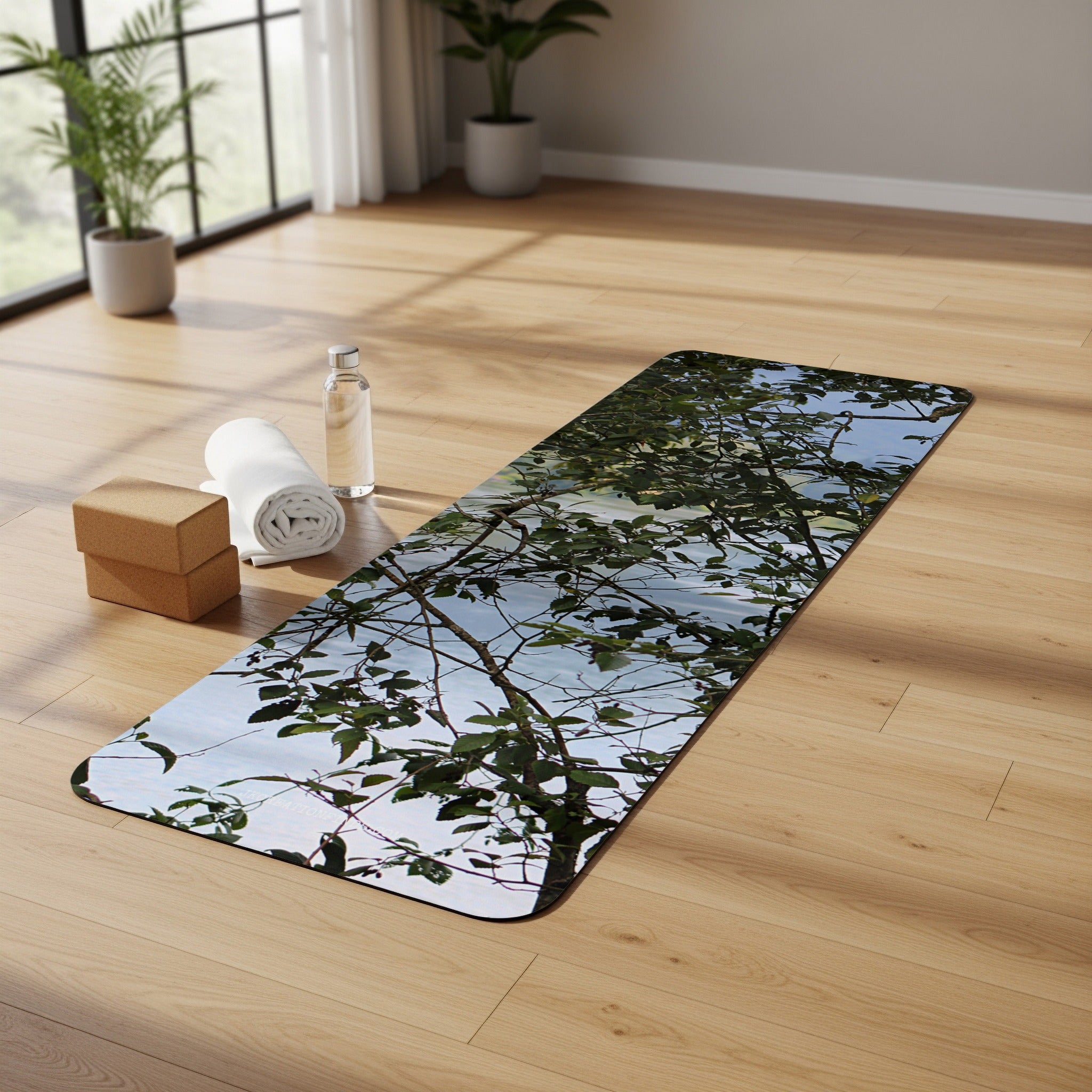 Scenic Leafy Design Yoga Mat for Versatile Fitness product