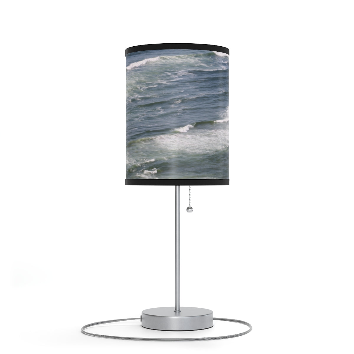 Ocean Waves Print on Modern Table Lamp Product